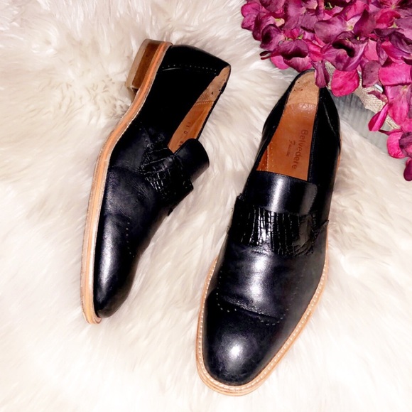 Belvedere - Nero, Italian Calf Leather Dress Shoe - Black